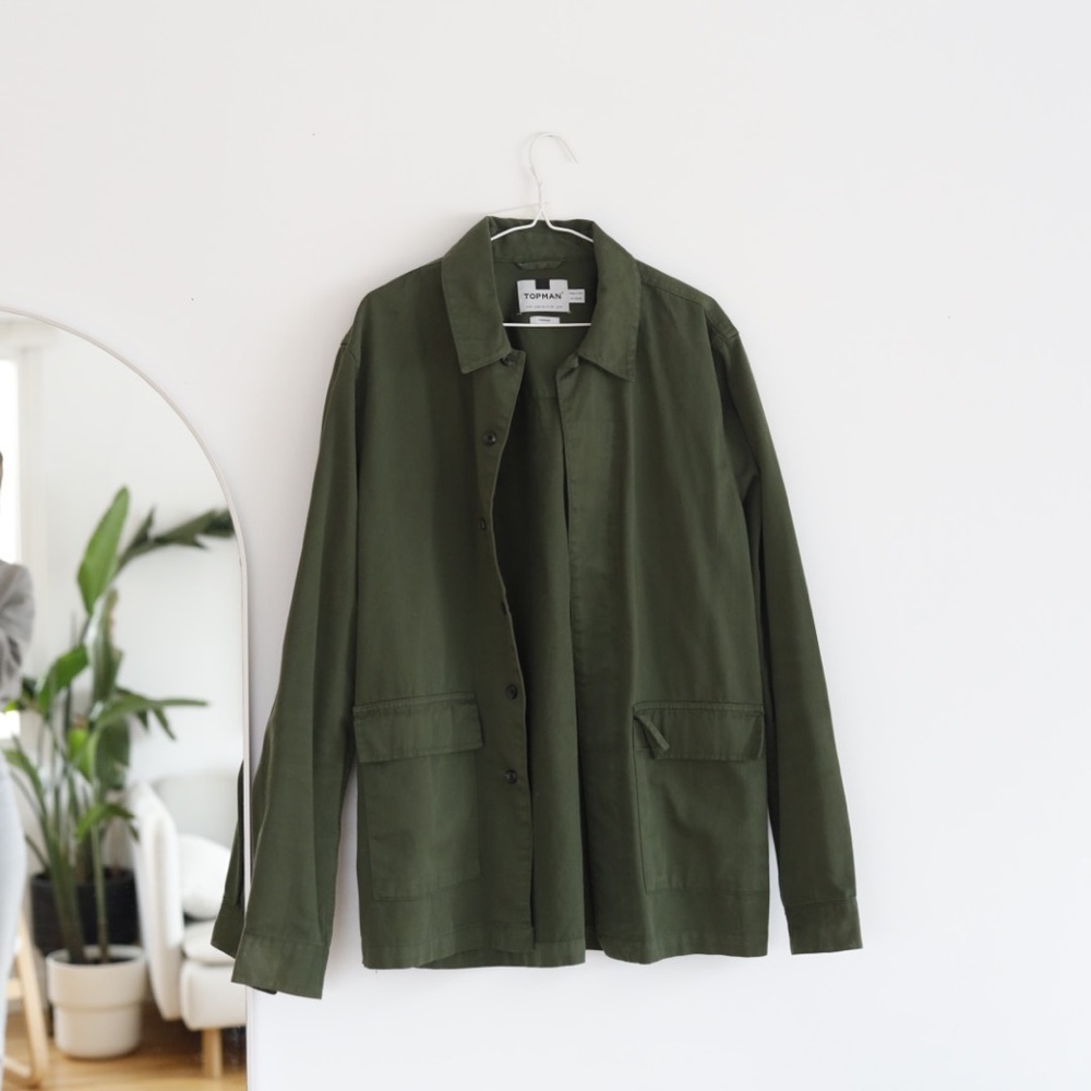Mens Topshop Green Jacket